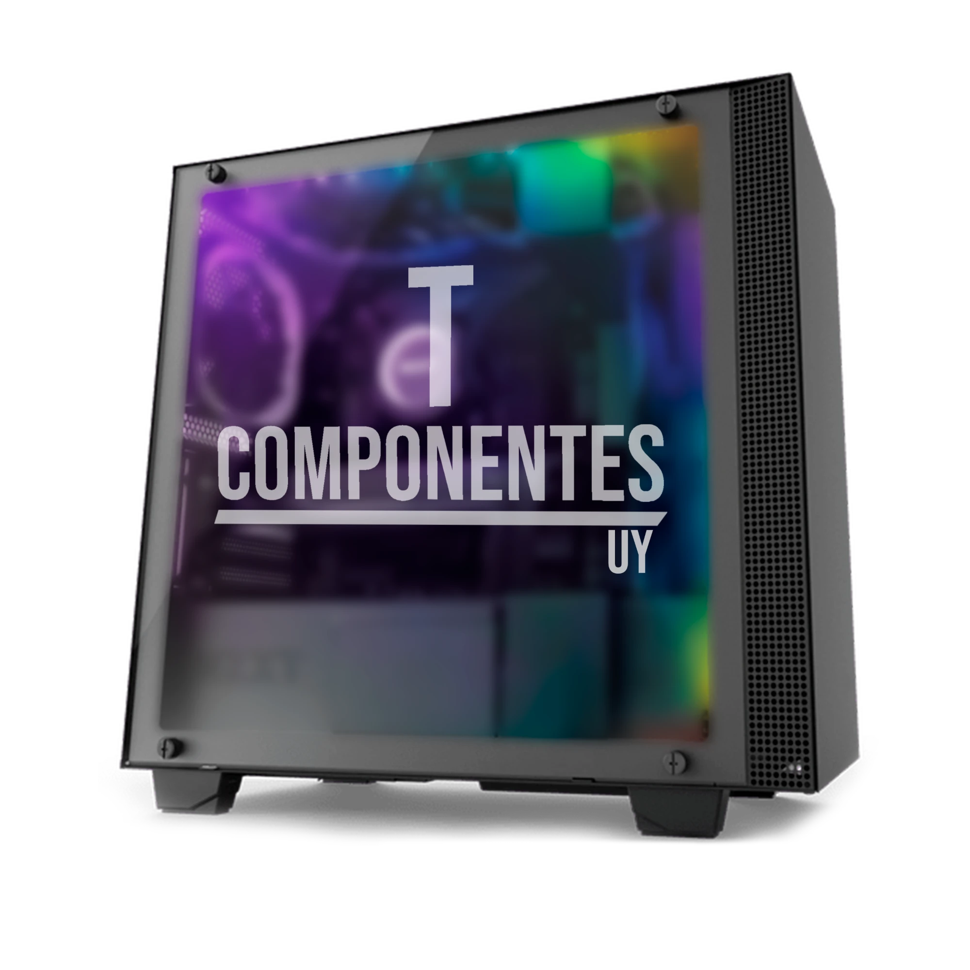 Gabinete con el logo de TCOMPONENTES