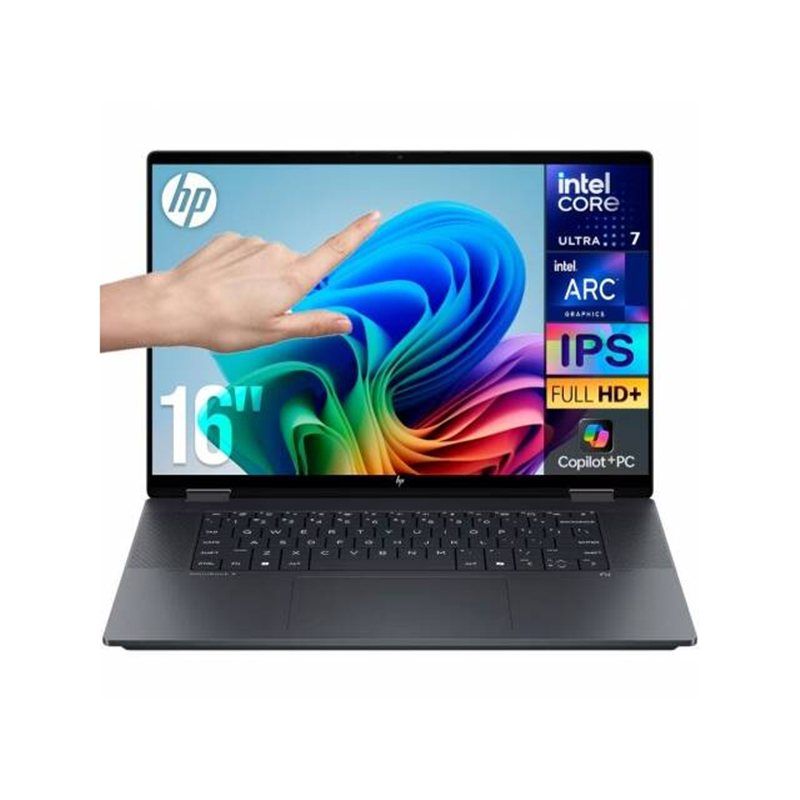 NOTEBOOK CONVERTIBLE HP CORE ULTRA 7 256V 4.8GHZ, 16GB, 1TB SSD, 16" WUXGA TOUCH