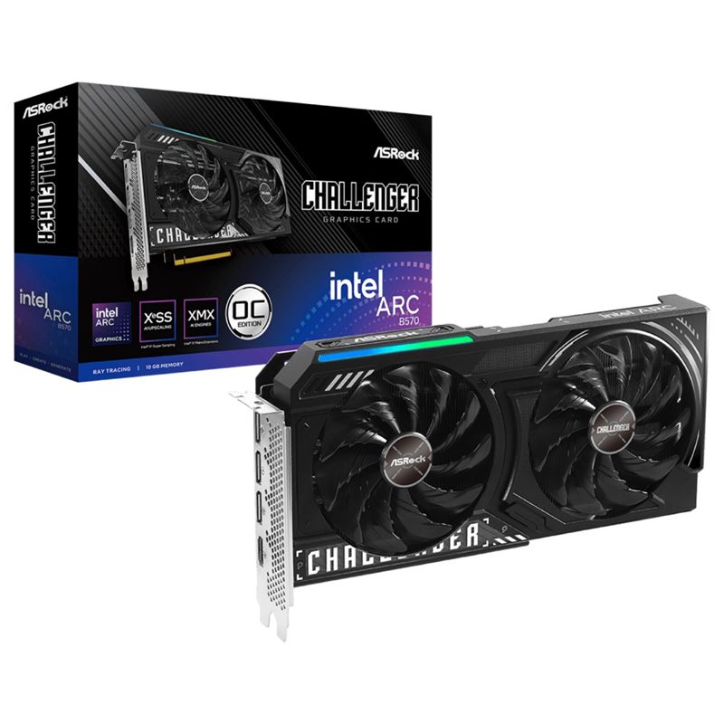 PLACA DE VIDEO ASROCK INTEL B570 ARC CHALLENGER 10GB OC