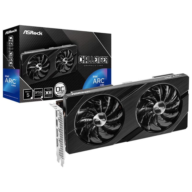 PLACA DE VIDEO ASROCK INTEL A580 ARC CHALLENGER 8GB OC D6