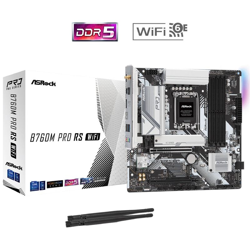 MOTHERBOARD ASROCK B760M PRO RS DDR5 WIFI S1700
