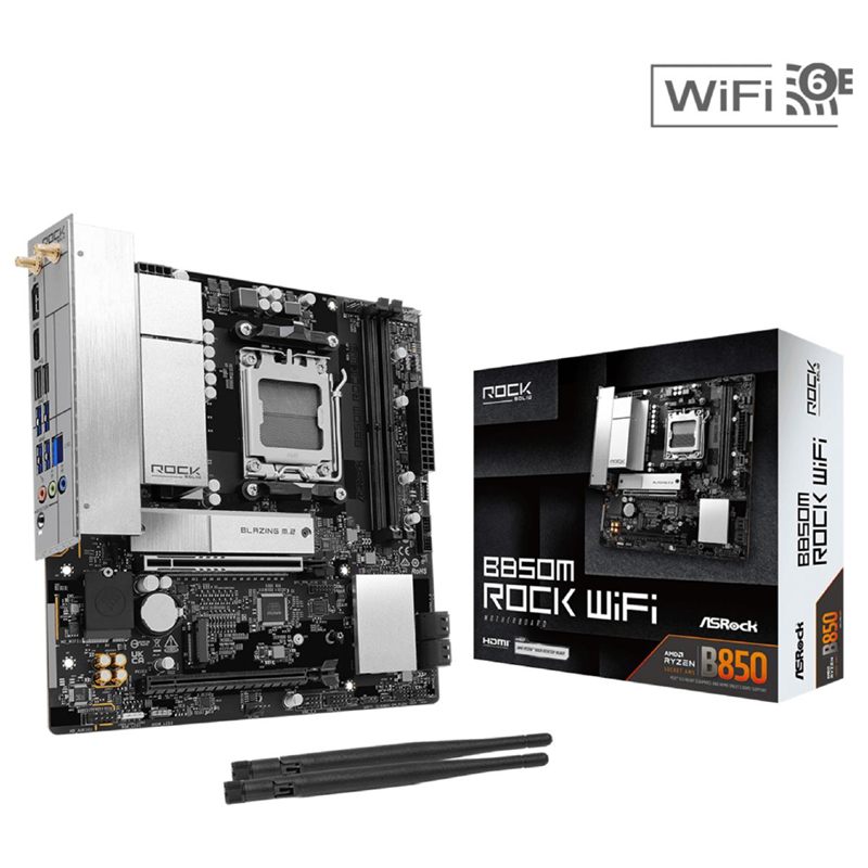 MOTHERBOARD ASROCK B850M ROCK WIFI AM5