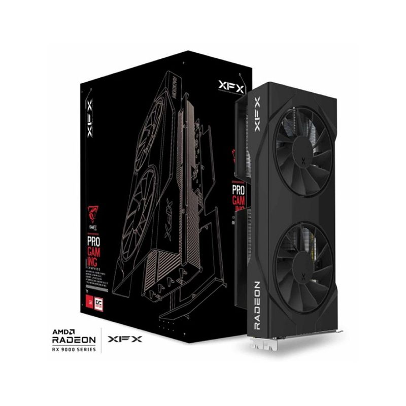 PLACA DE VIDEO XFX RADEON RX9060XT 8GB SWIFT DUAL GDDR6