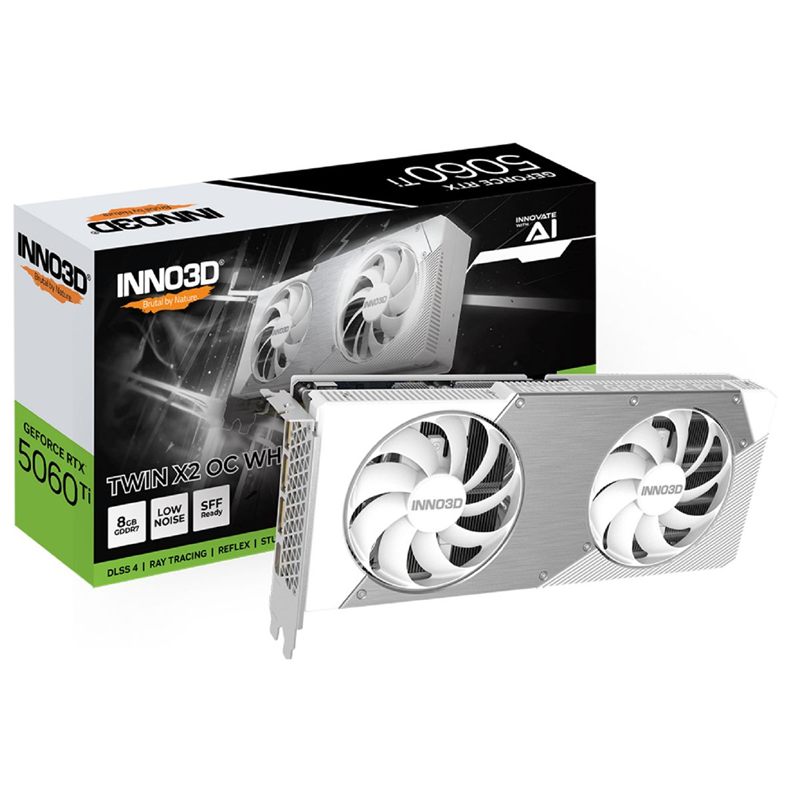 PLACA DE VIDEO INNO3D GEFORCE RTX 5060TI 8GB TWIN X2 WH