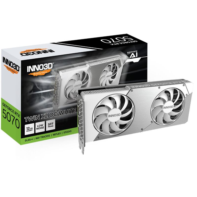 PLACA DE VIDEO INNO3D GEFORCE RTX 5070 12GB TWIN X2 OC WH
