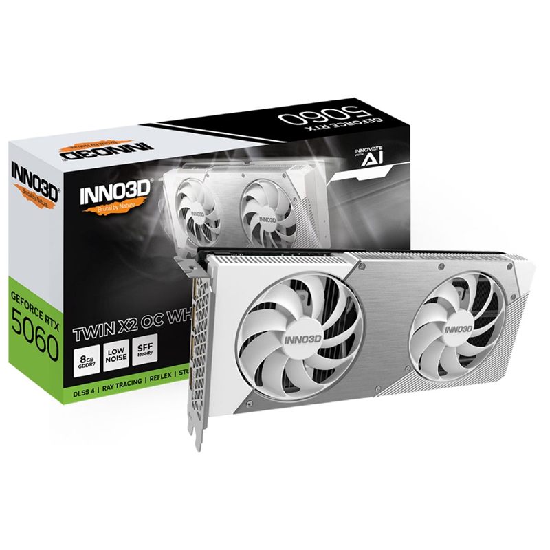 PLACA DE VIDEO INNO3D GEFORCE RTX 5060 8GB TWIN X2 WH