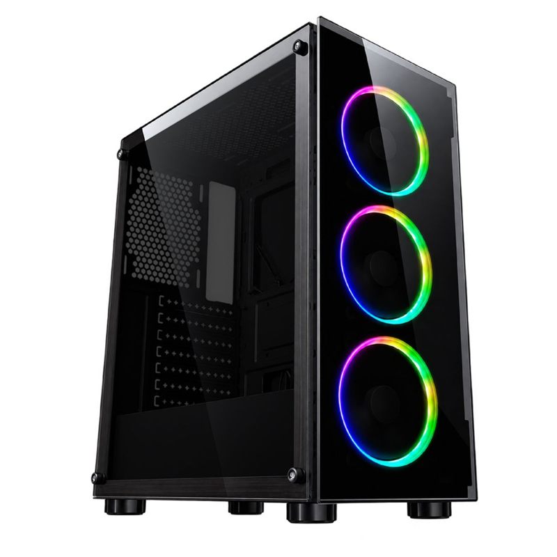 GABINETE GAMING PERSEO HERO 3 FANES ARGB