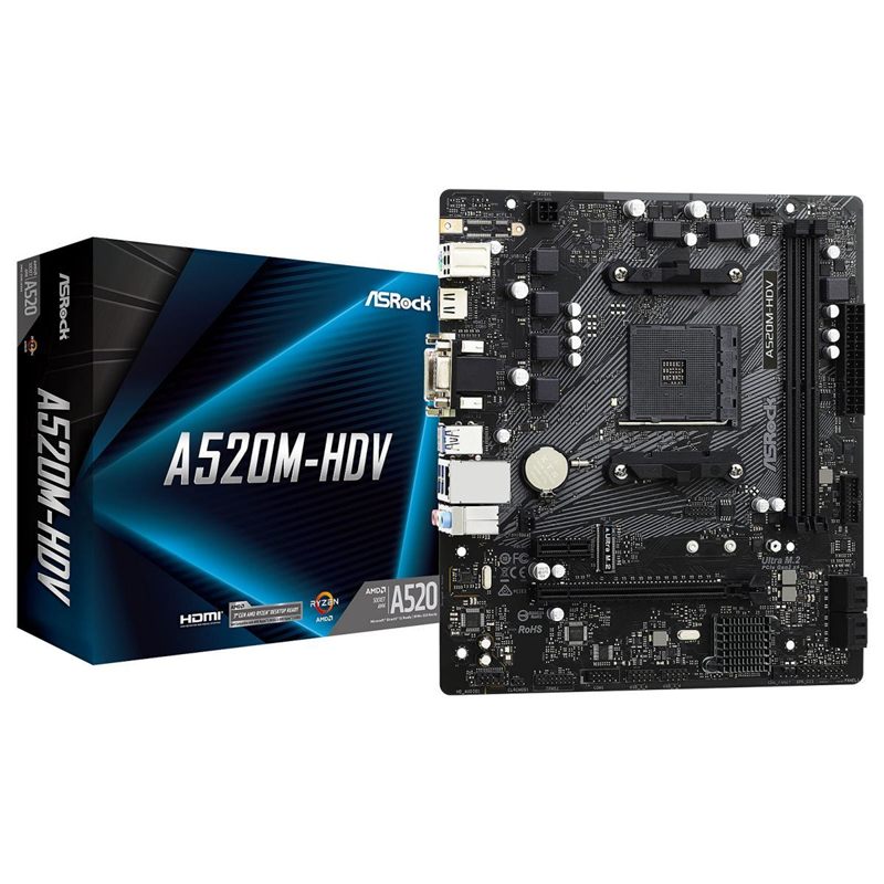 MOTHERBOARD ASROCK A520M-HDV AM4