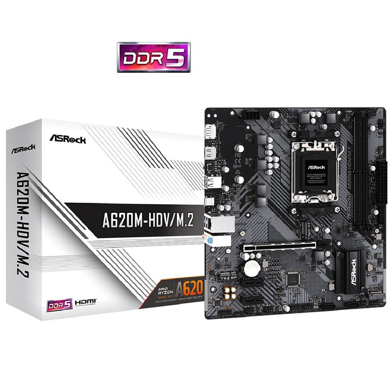 MOTHERBOARD ASROCK A620M HDV/M.2 DDR5 AM5