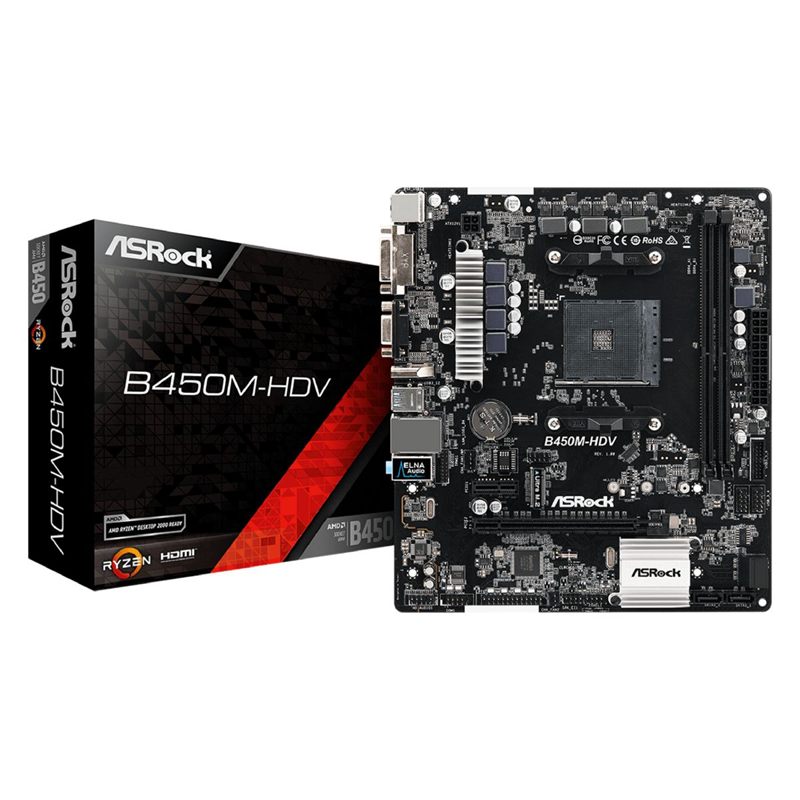 MOTHERBOARD ASROCK B450M-HDV R4.0 AM4