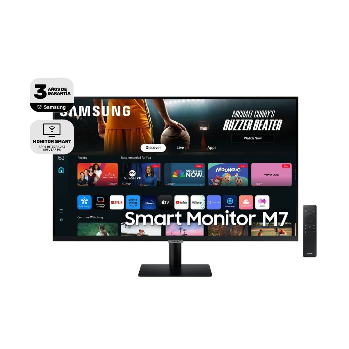 MONITOR SAMSUNG SMART M7 43" VA 4K 60HZ